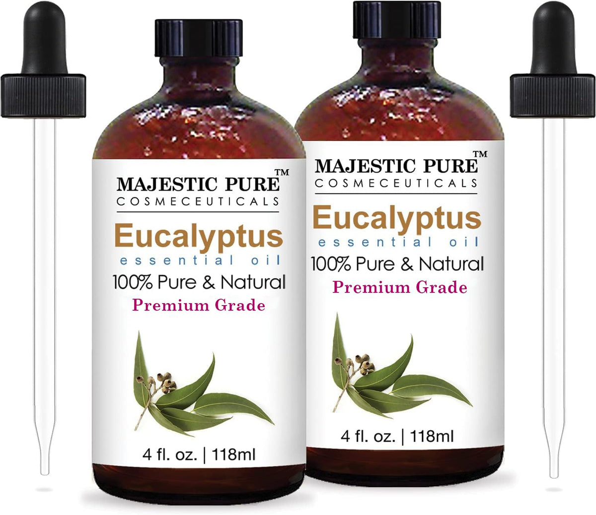 Peppermint and Eucalyptus Essential Oil 4 fl oz Pack of 2 W68505