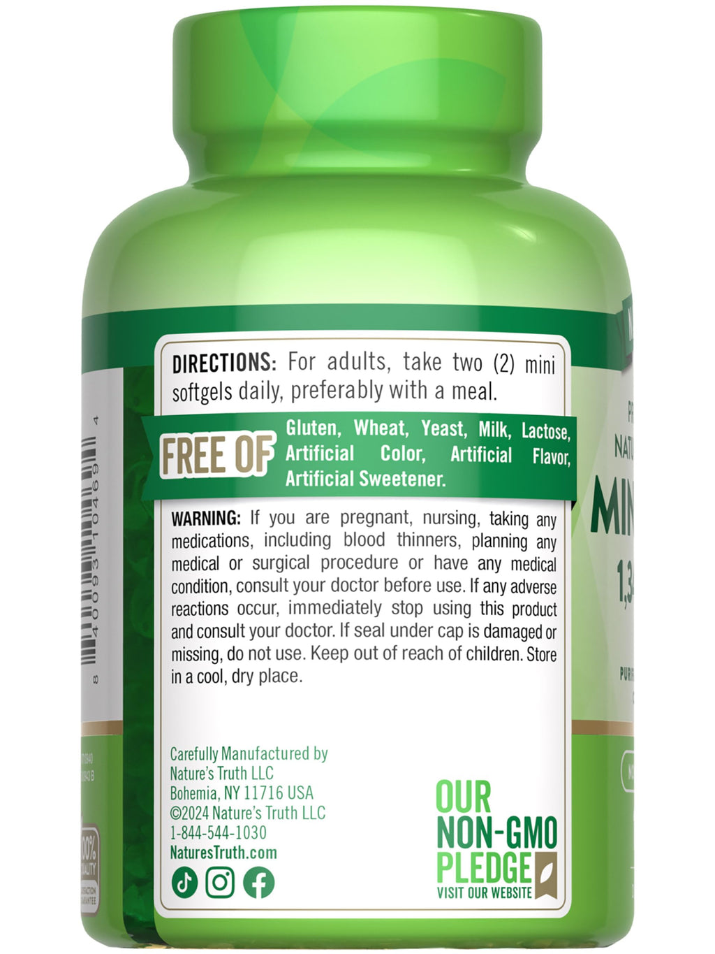 Fish Oil Omega 3 1340 mg 100 Softgels Y429