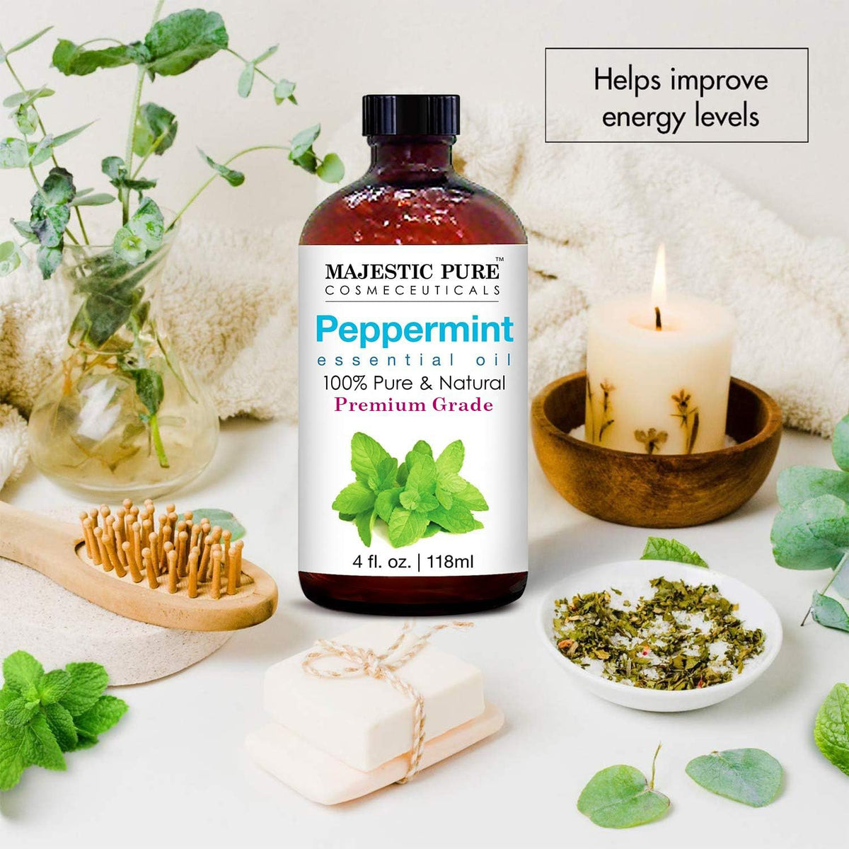 Peppermint and Eucalyptus Essential Oil 4 fl oz Pack of 2 W68505