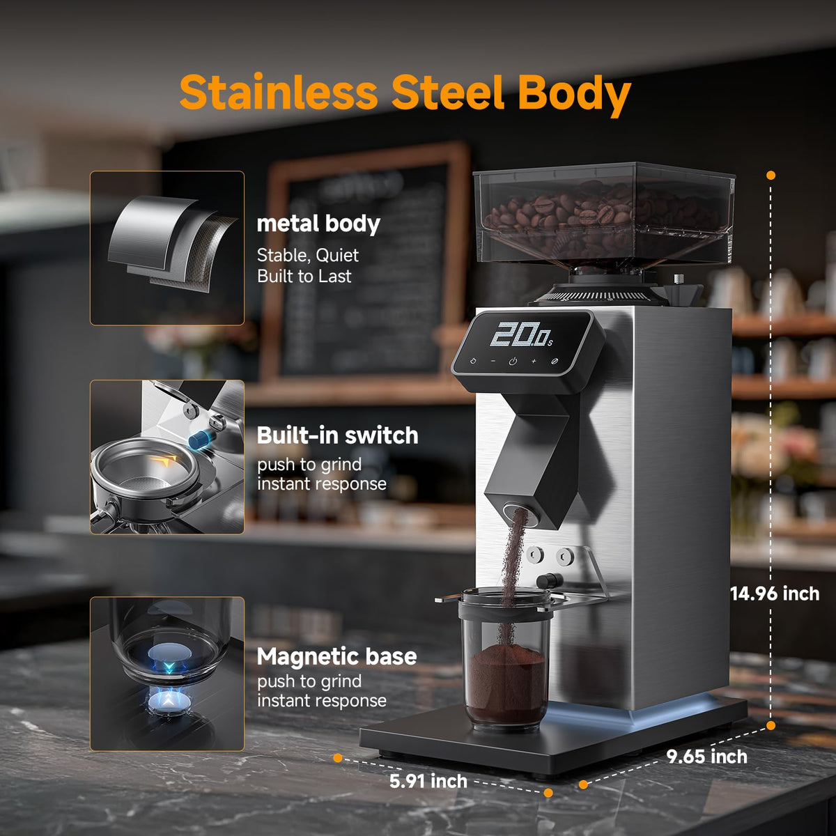 64mm Flat Burr Coffee Grinder W751367