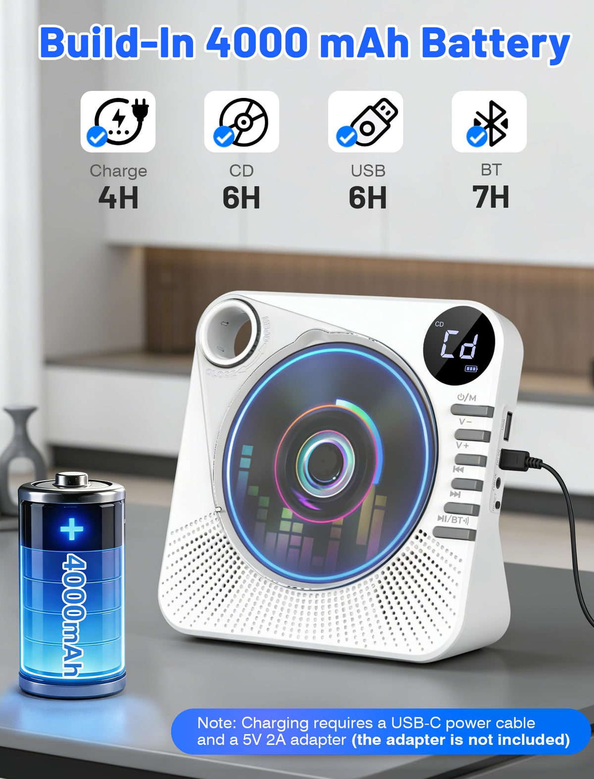 Portable CD Player with Speakers I2329