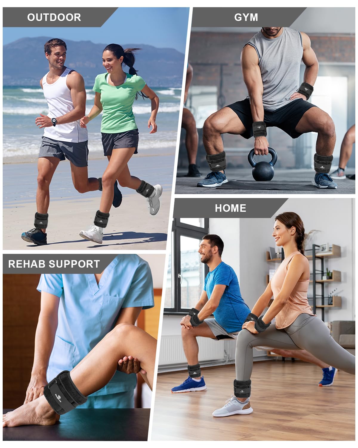Adjustable Ankle Weights with Removable Weight W440815