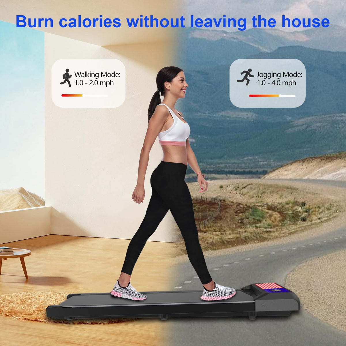 Under Desk Treadmill with 5% Incline Q706869