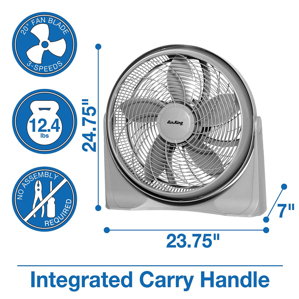 20-Inch 3-Speed Pivot Fan S596178