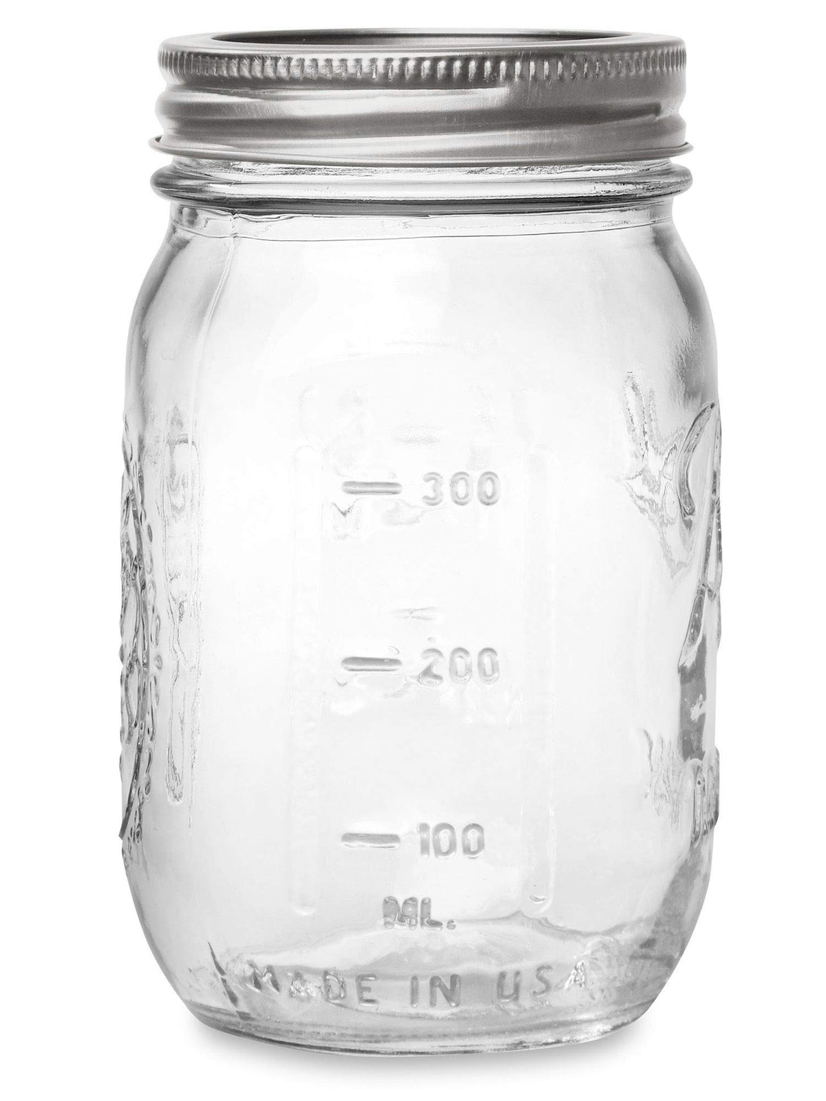 16 oz Regular Mouth Mason Jar with Lids and Bands (12 Units) Q3980