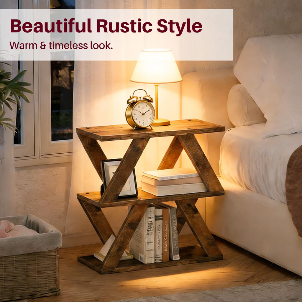 3 Tier Side Table with Storage Shelves N37329