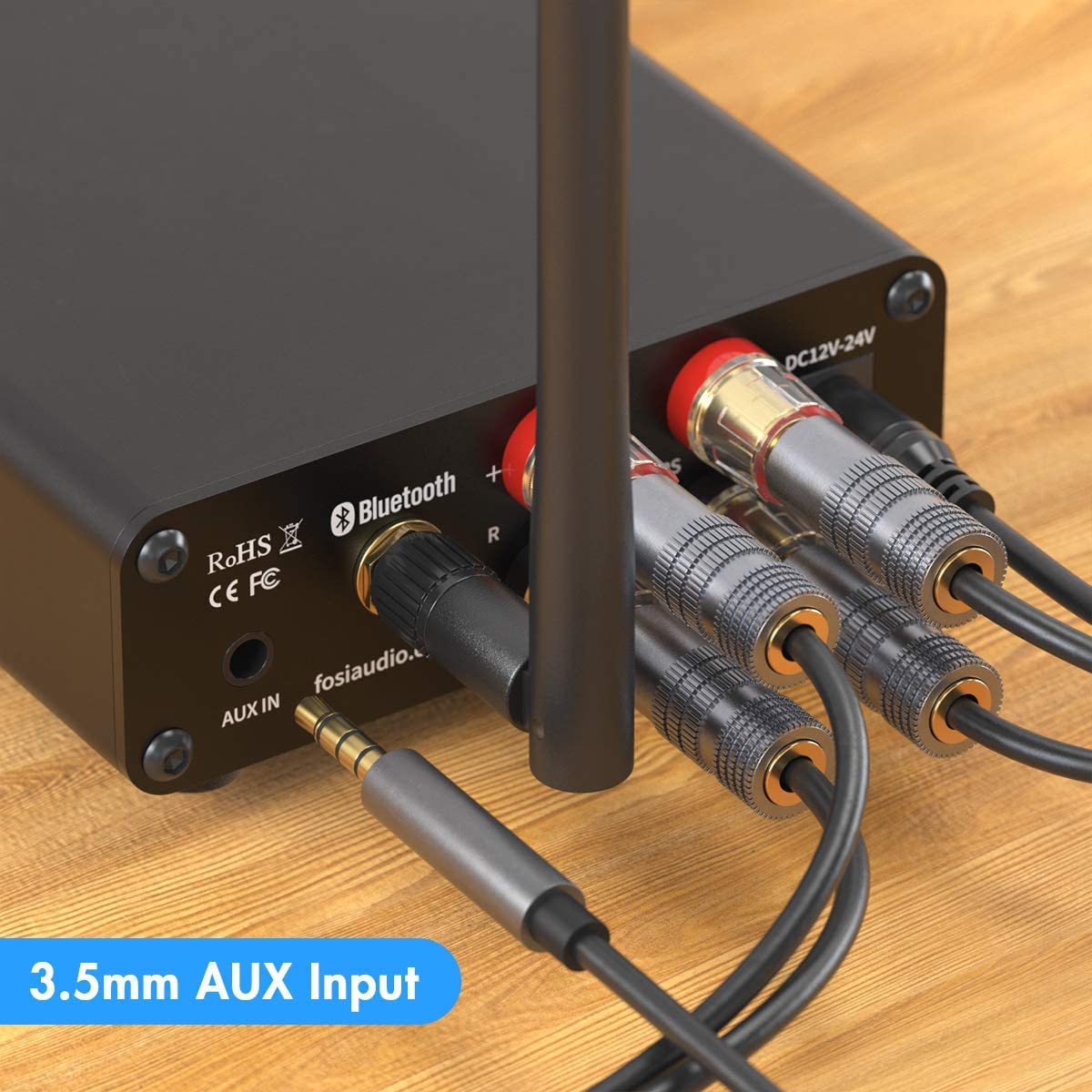 Bluetooth 5.0 Stereo Audio Amplifier Receiver 2 Channel Class D Mini Hi-Fi Integrated Amp 50W x 2 O63581