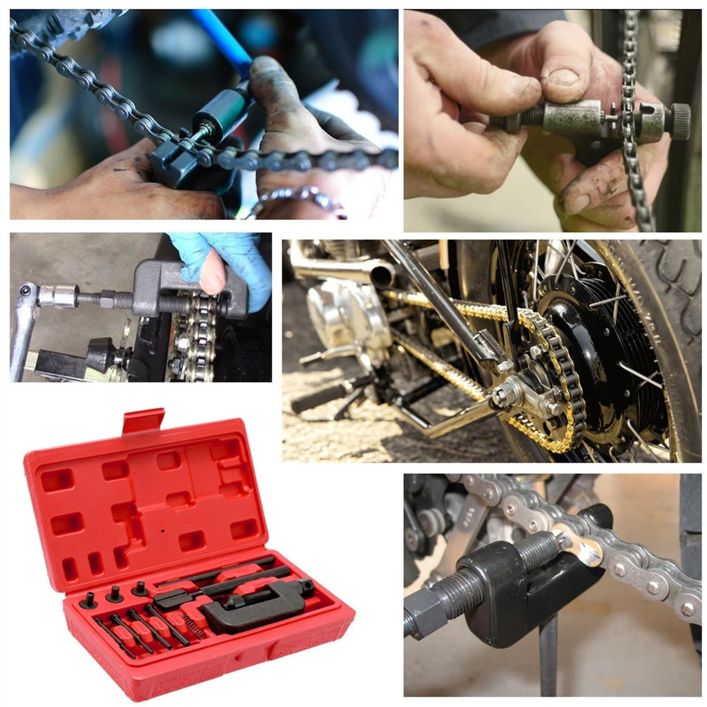 Motorcycle Bike Chain Breaker Riveter Tool Set with Carry Box Z501