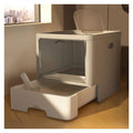 Large Top Entry Anti-Splashing Enclosed Plastic Cat Litter Box with Lid and Litter Scoop M8405