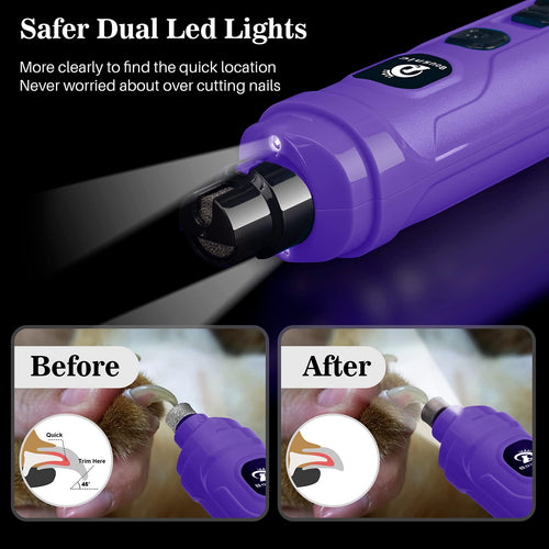 2-Speed Electric Dog Nail Grinder with 2 LED Light A4159