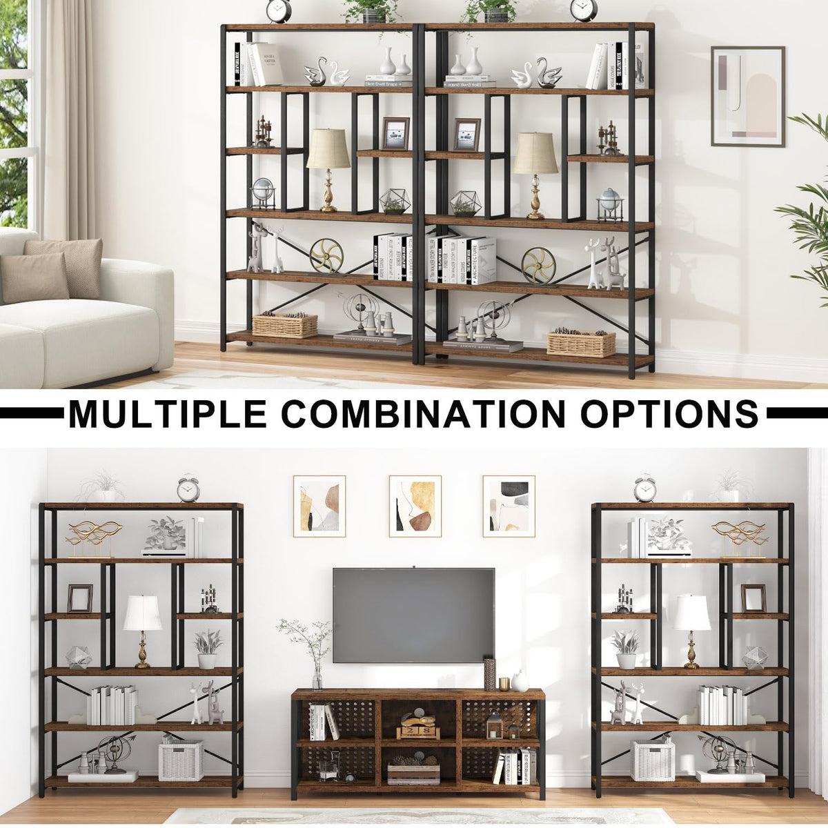 6 Tier Industrial Bookshelf G7634