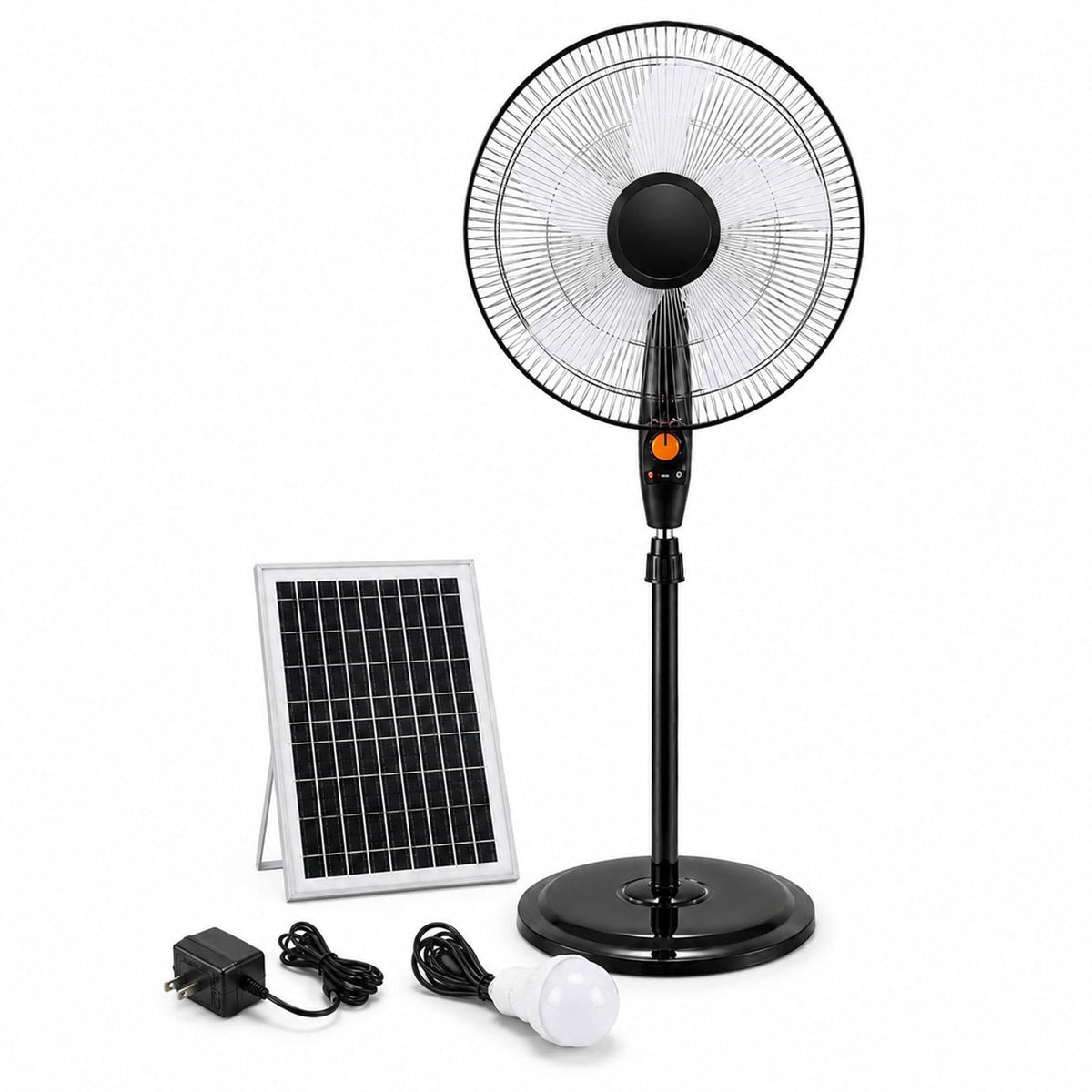Rechargeable Pedestal Fan with Solar Panel K52097