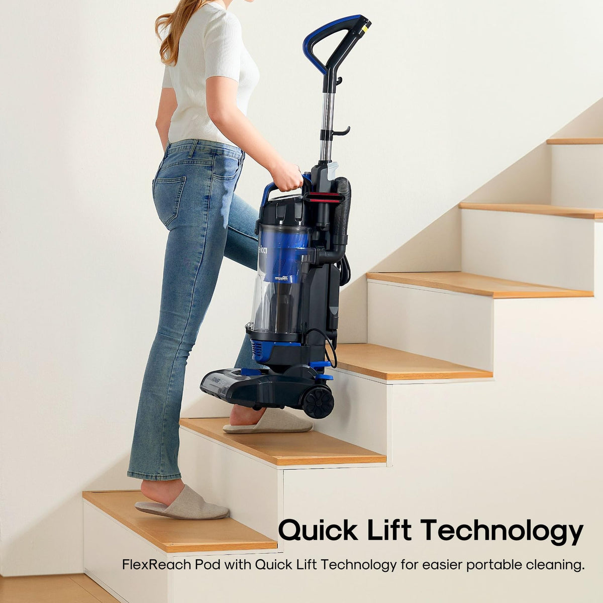 Lightweight Upright Vacuum Cleaner for Carpet and Hard Floor T4457