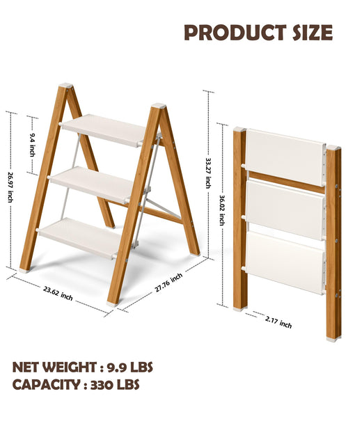3 Step Stool with Anti-Slip Wide Pedal A192836