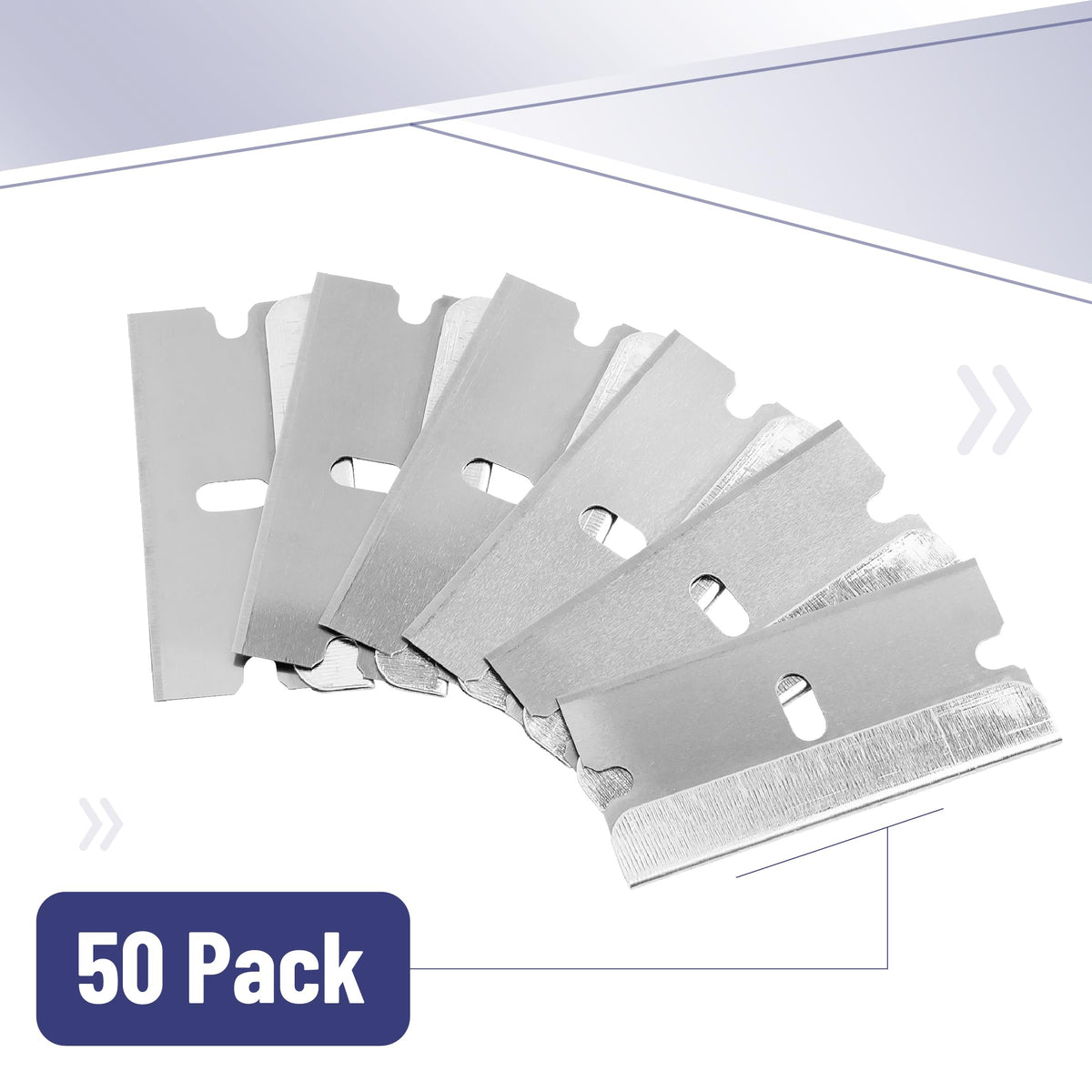 50 pcs Carbon Steel Flat Scraper Blades V745103