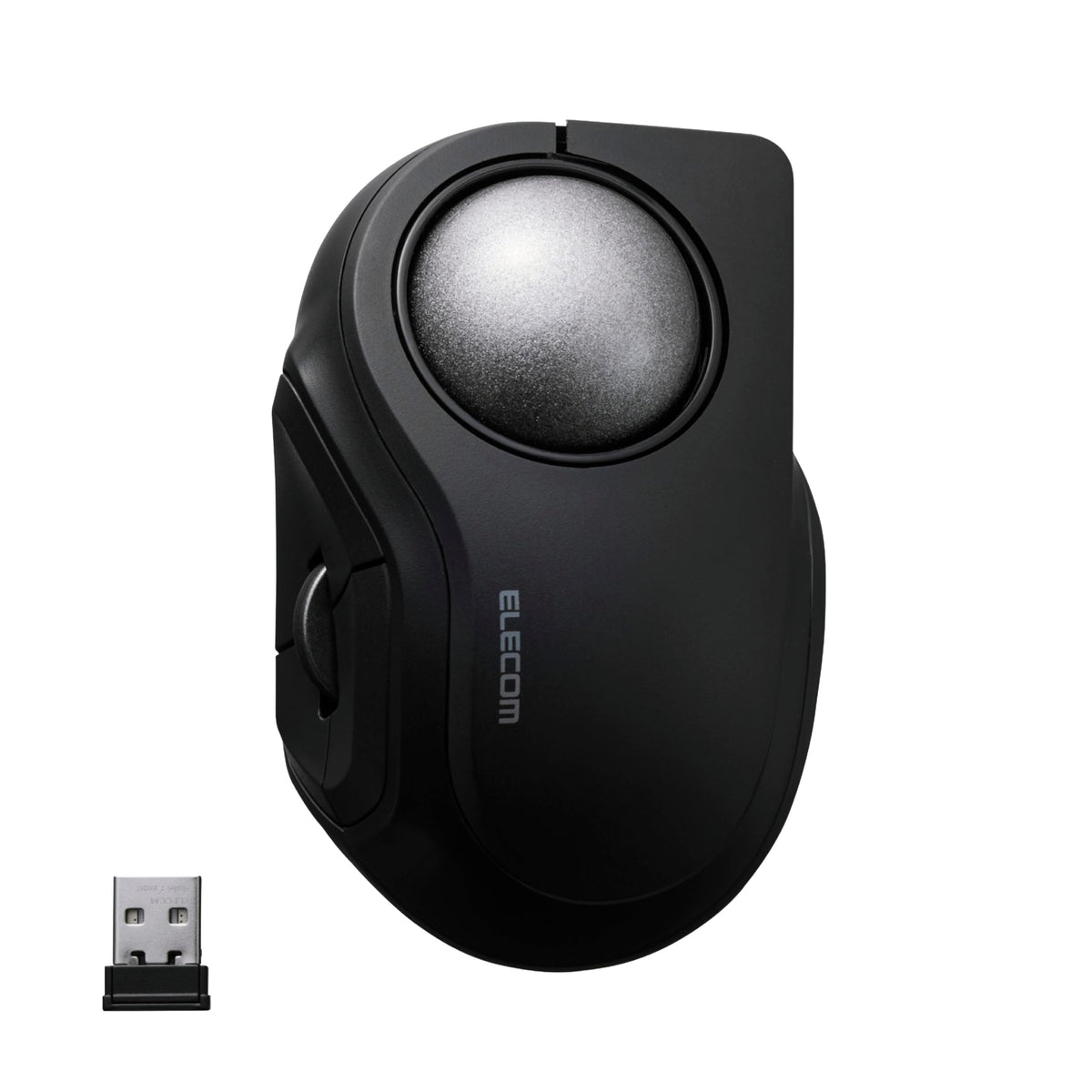 Wireless Trackball Mouse, Bluetooth and USB 2.4GHz, Silent Click, Compact Q30421