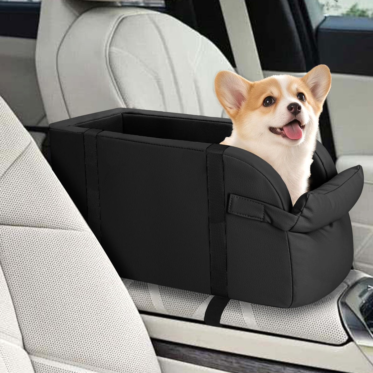 2-in-1 Dog Car Seat & Shoulder Carrier Dark Grey K591