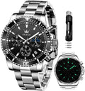 Chronograph Moon Phase Stainless Steel Wrist Watch B744