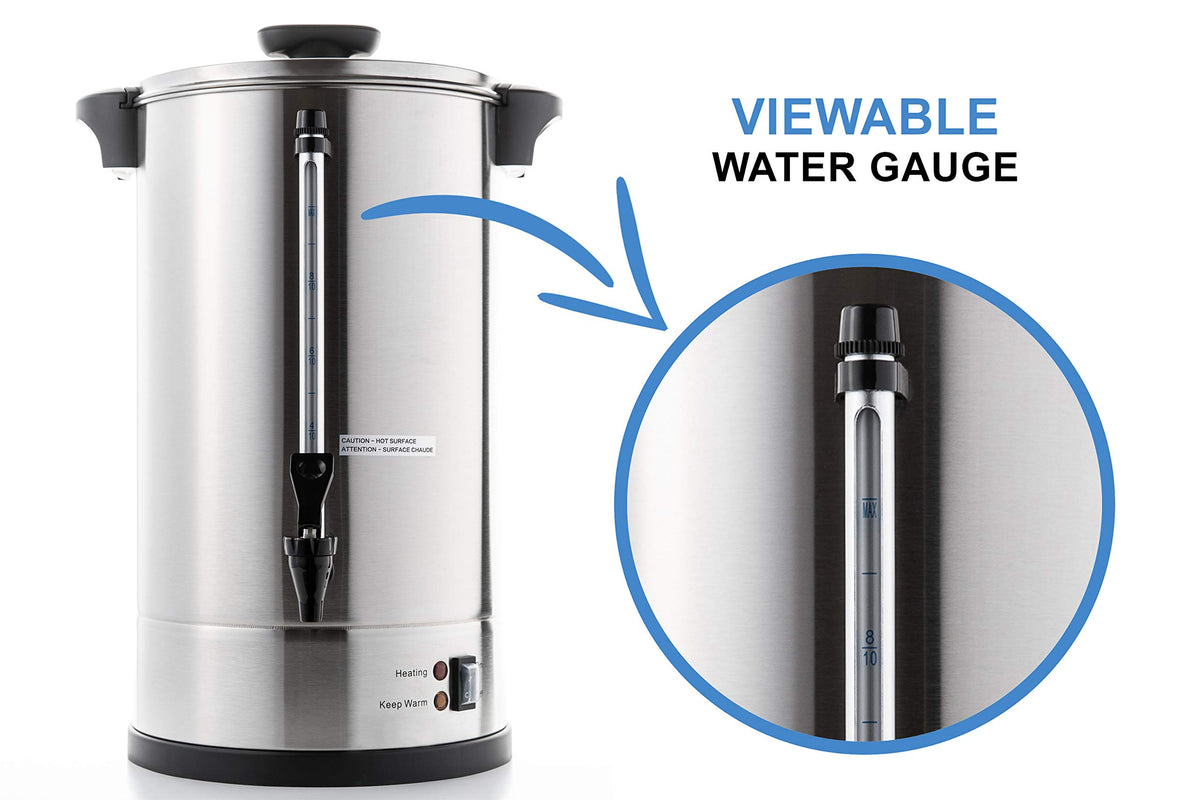 Commercial Grade Stainless Steel Percolate Coffee Maker 100-Cup 16 L N232