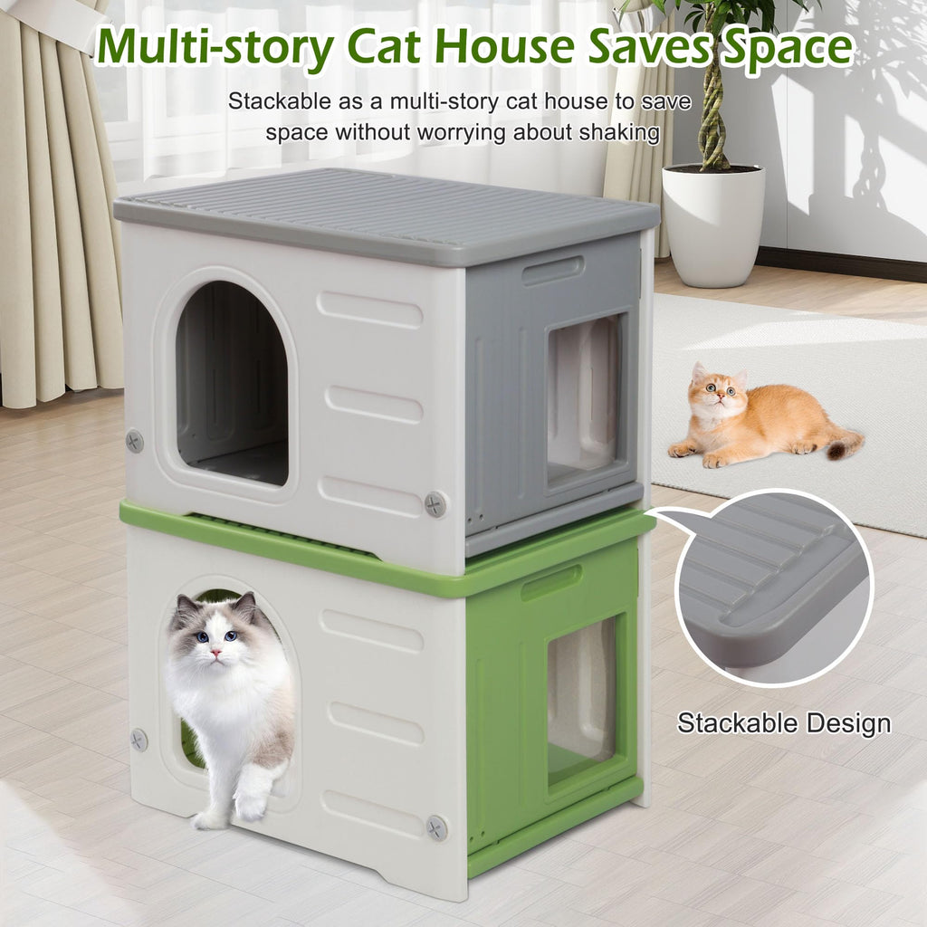 Waterproof Plastic Cat House U32122
