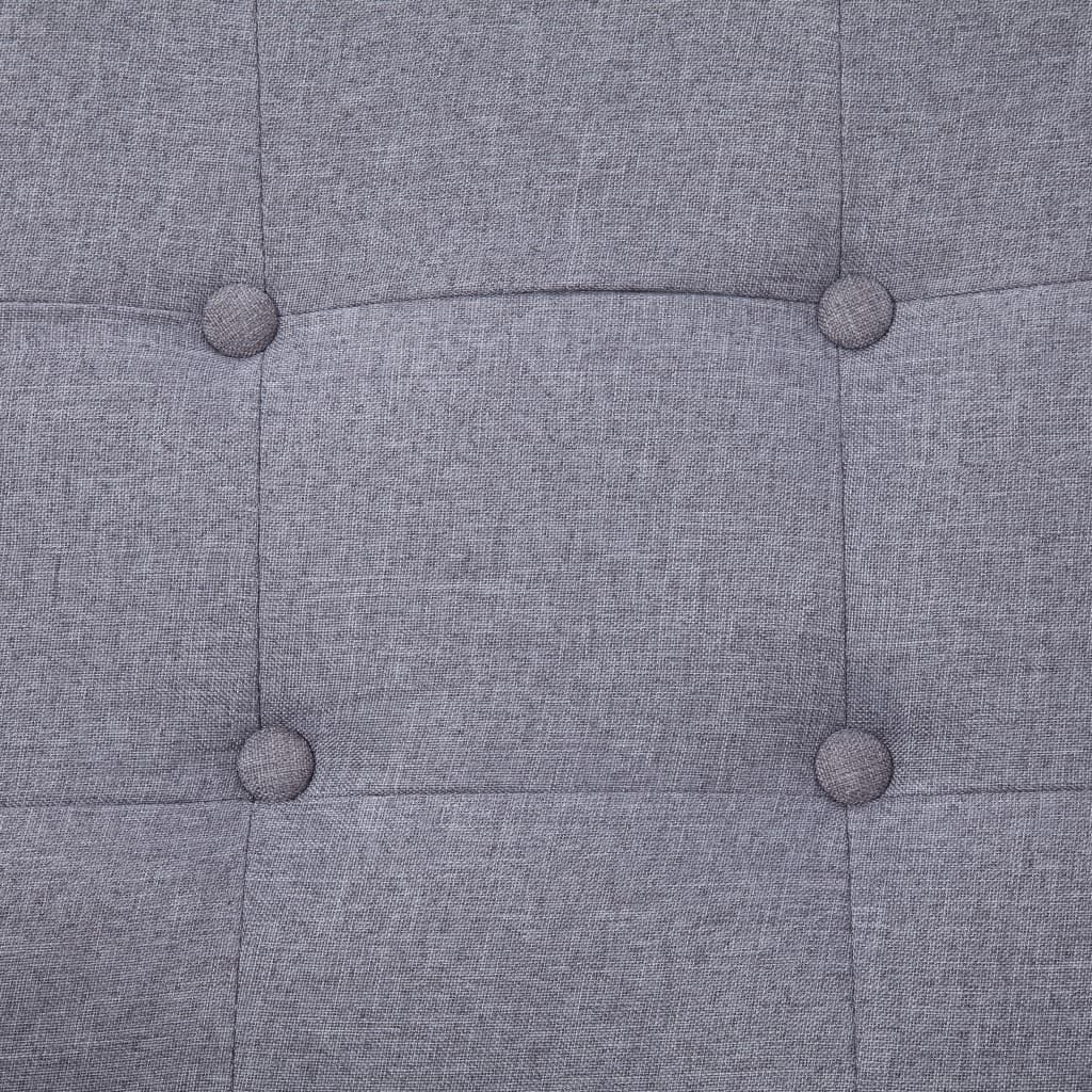 Light Gray Fabric 2-Seater Sofa with Armrests B854