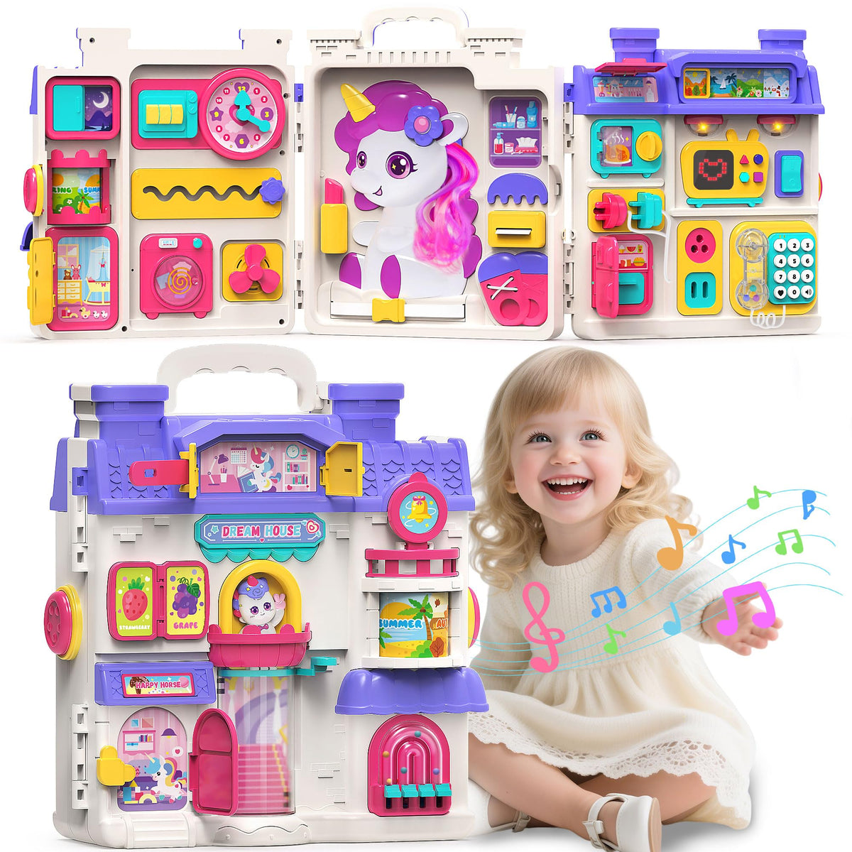 Montessori Busy Board for 1-2 Year Old A642159
