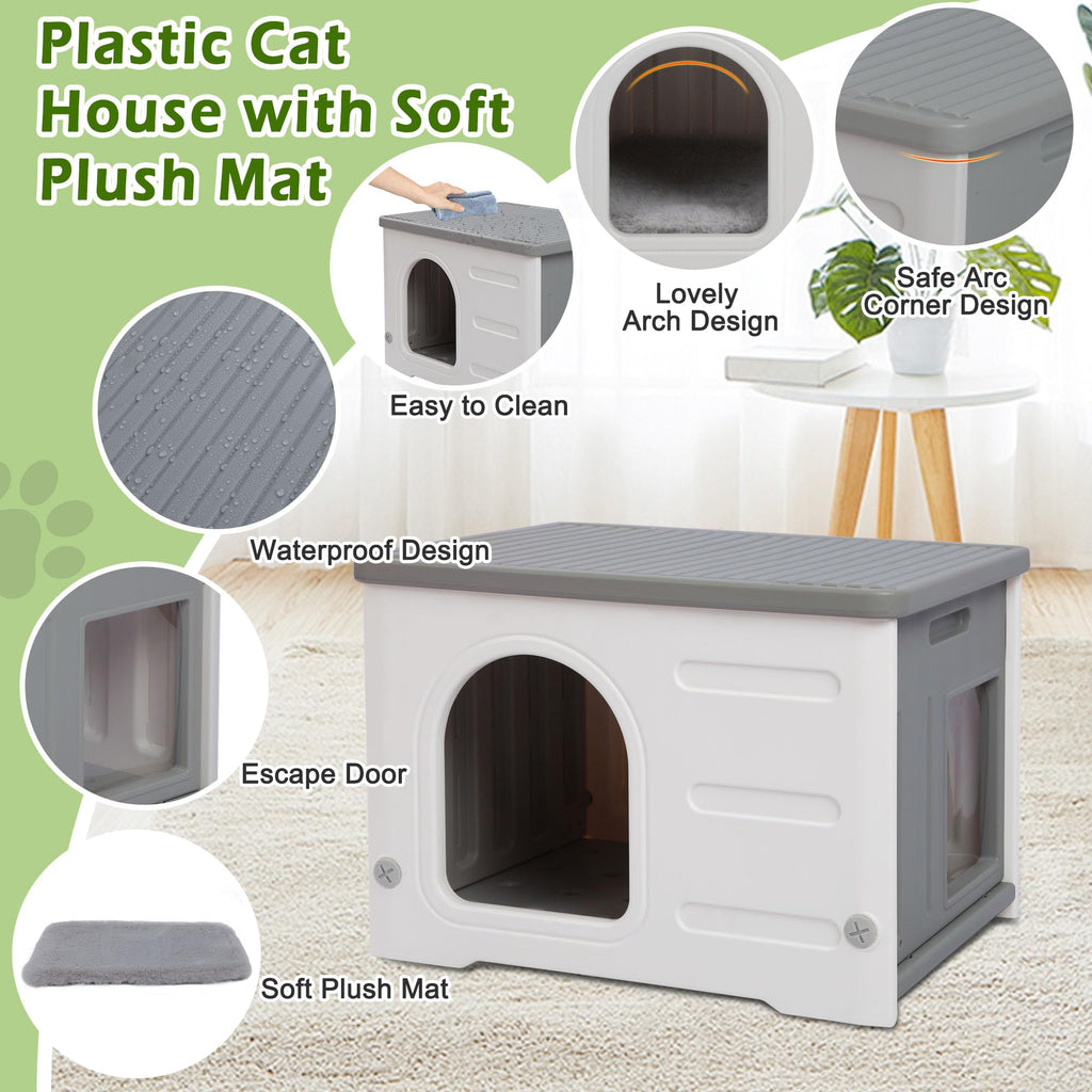 Waterproof Plastic Cat House U32122