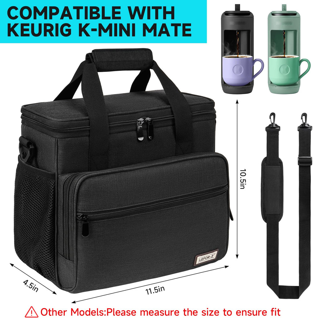 Black Coffee Maker Travel Bag with Multiple Pockets X828