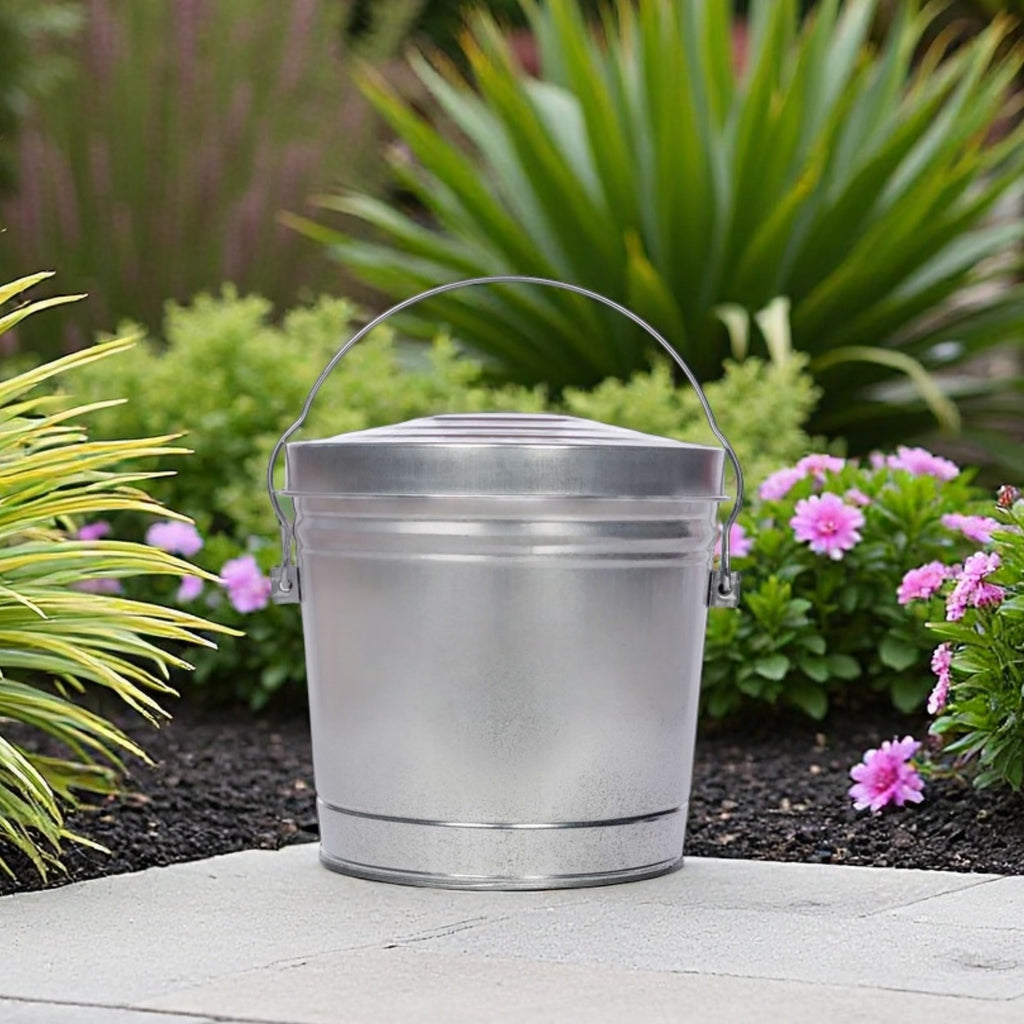 6-Gallon Galvanized Steel Storage Can with Locking Lid T965