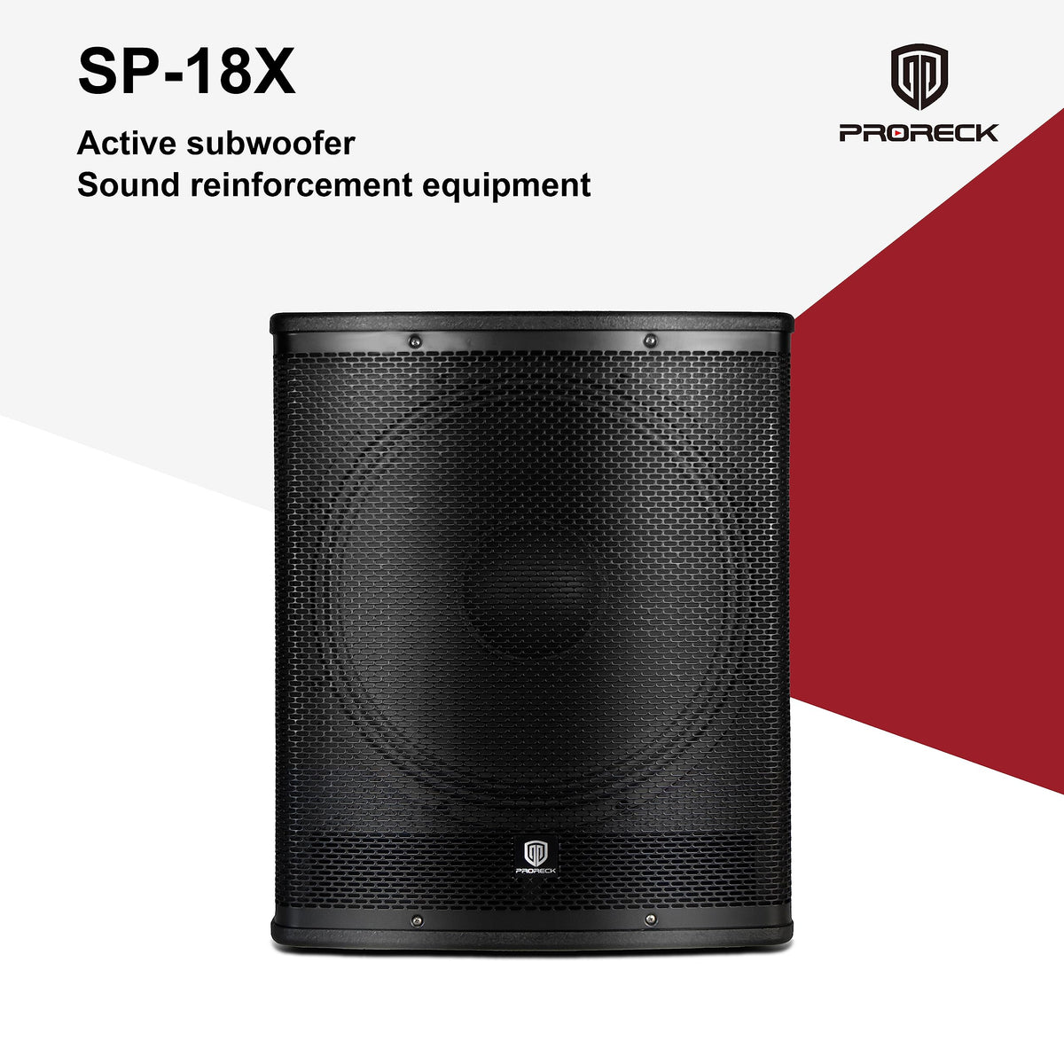 18 inch 3000W Powered PA DJ Subwoofer with Class-D Amplifier, Black P28113