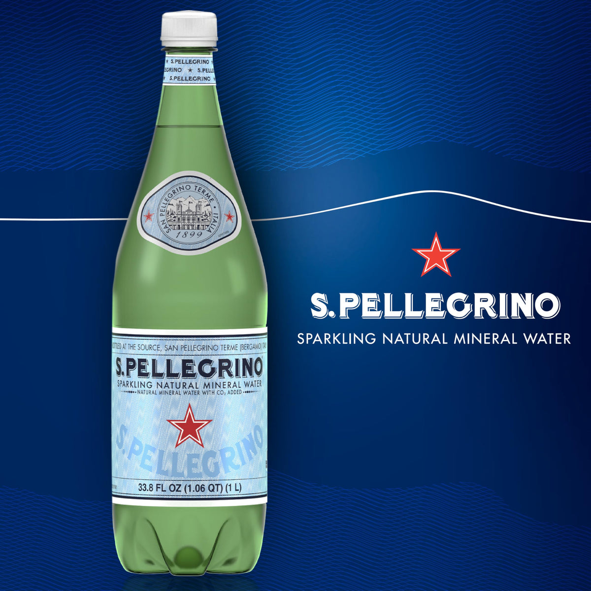 Sparkling Natural Mineral Water 33.8 fl oz Pack of 12 V573260