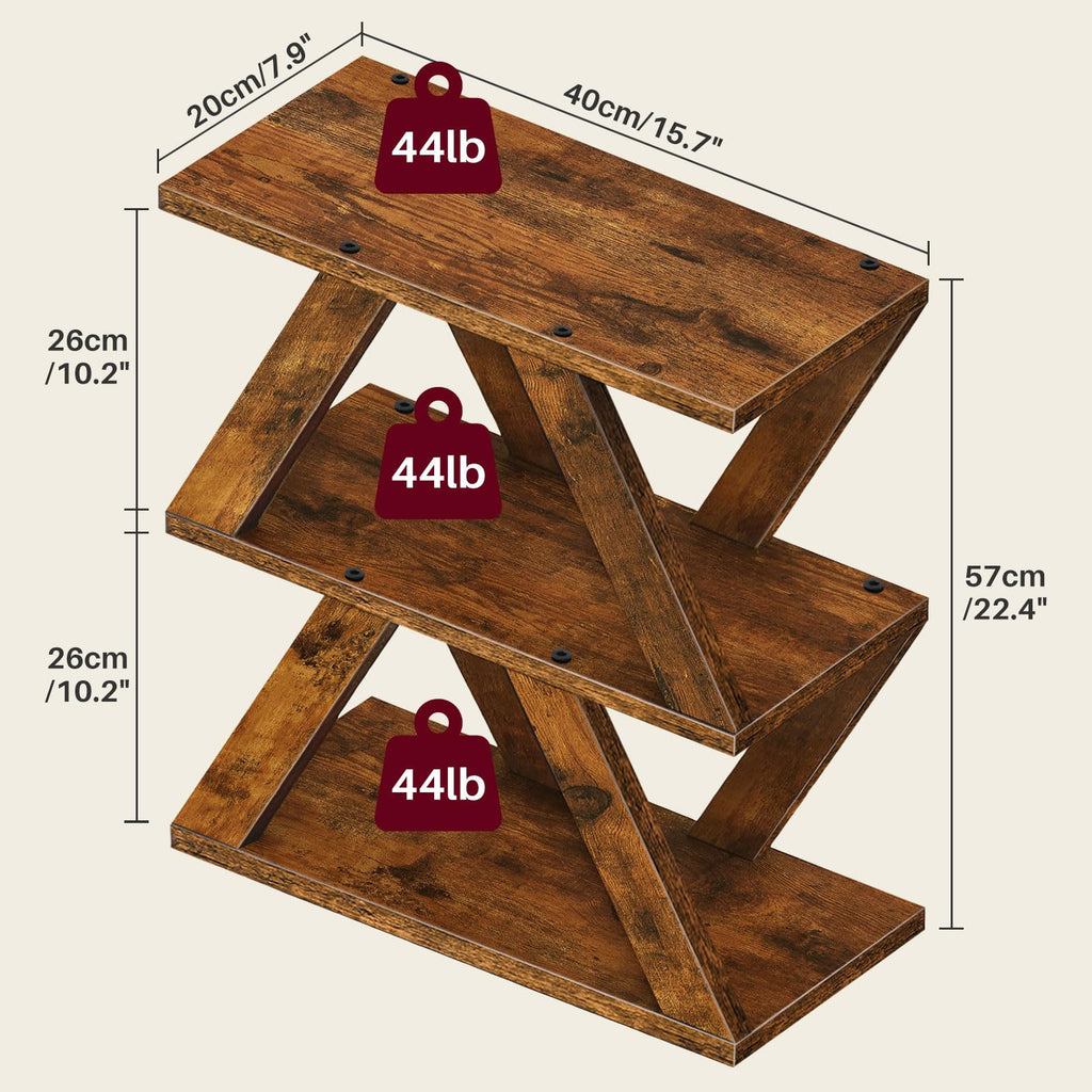3 Tier Side Table with Storage Shelves N37329