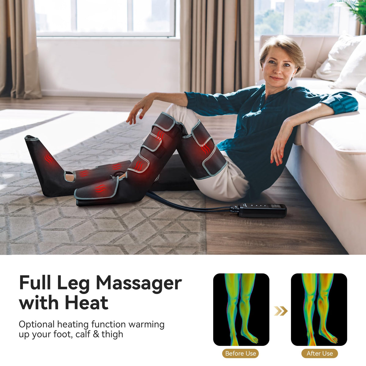 Leg Massager with Heat and Air Compression H873