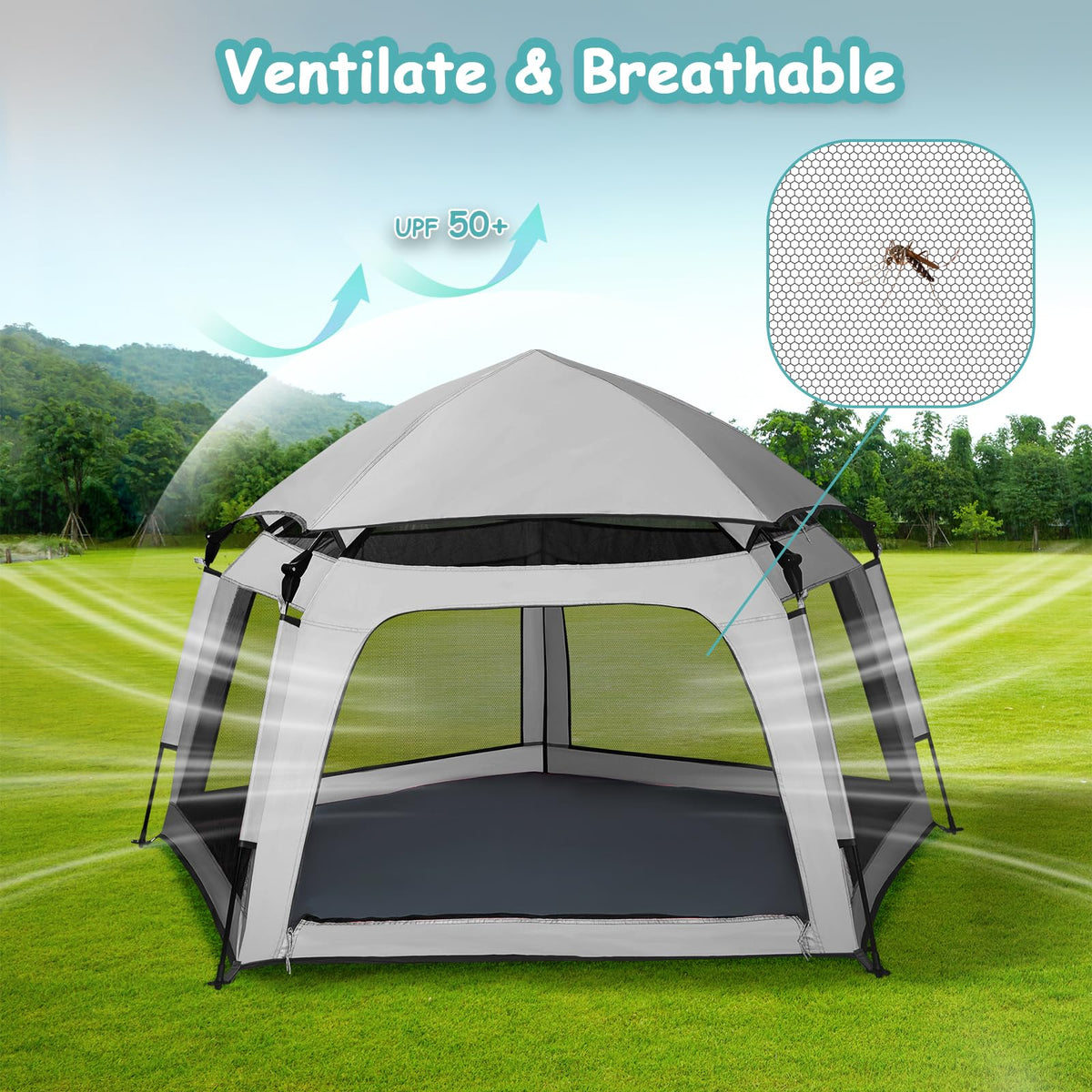 Pop-up Play Tent with Canopy Travel Bag T2396