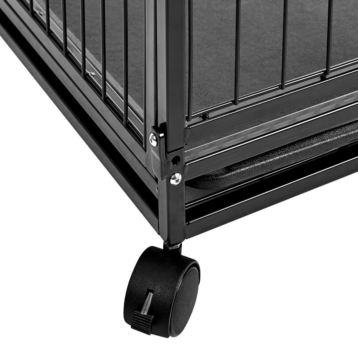 Portable Heavy Duty Stackable Dog Kennel with Tray, Black P9166