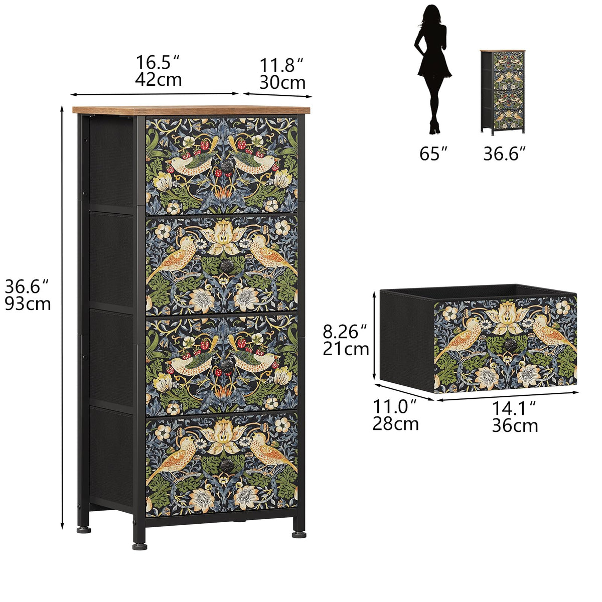 Brown 4 Drawer Dresser X3640