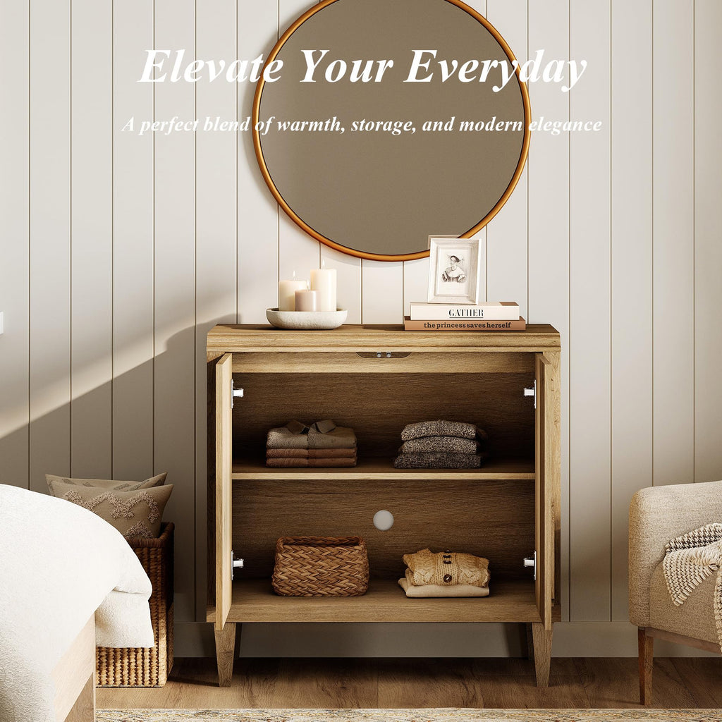 Wood TV Stand with Storage F6558