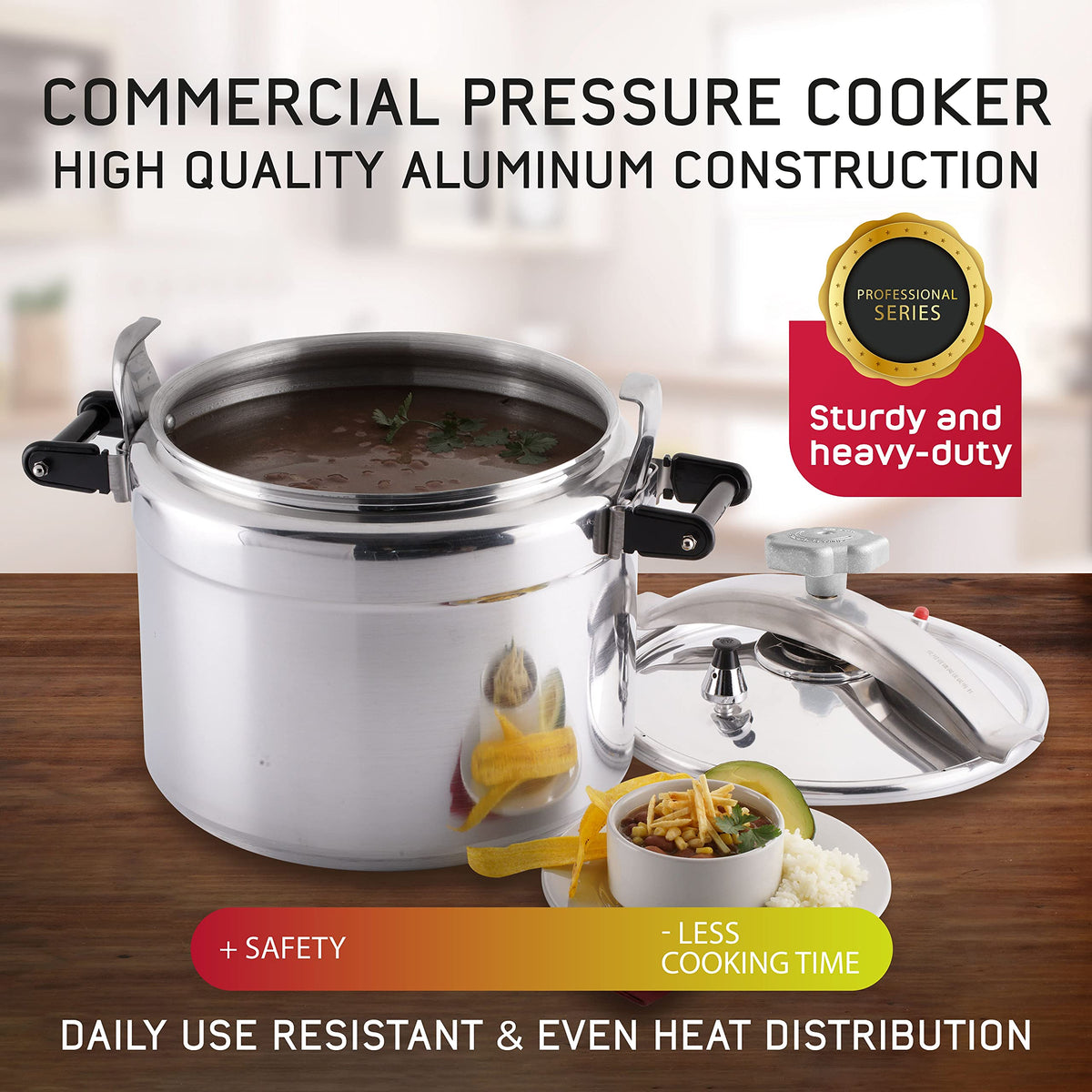 15.8-Quart Aluminum Pressure Cooker H845