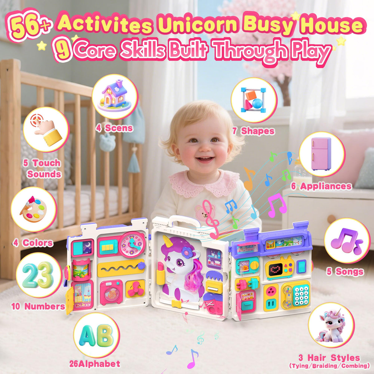 Montessori Busy Board for 1-2 Year Old A642159