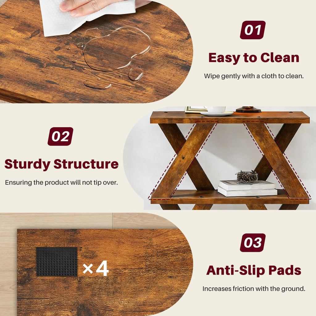 3 Tier Side Table with Storage Shelves N37329