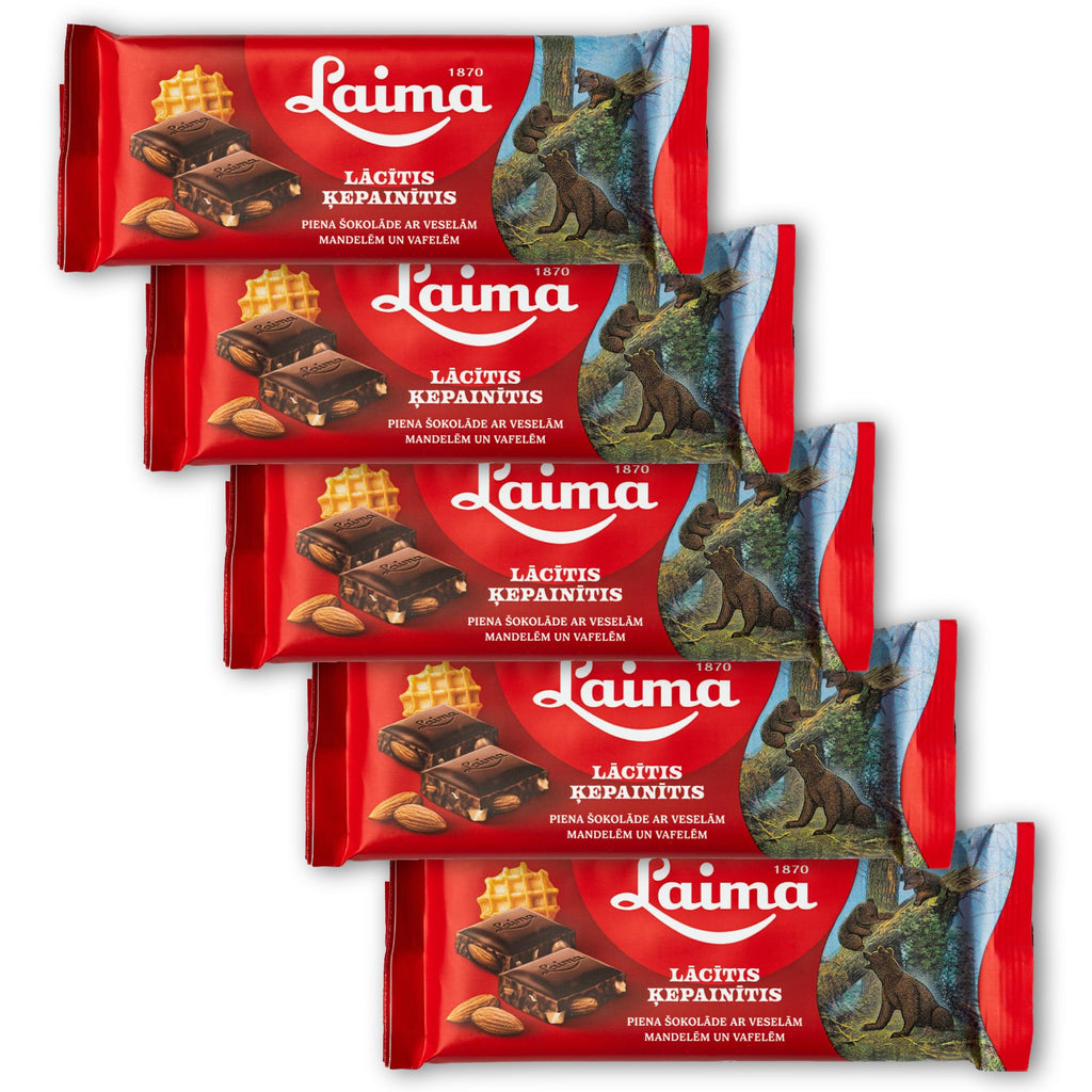 Milk Chocolate with Whole Almonds and Wafers 90g Bars Pack of 5 G758902