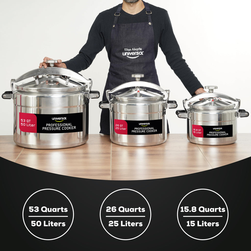15.8-Quart Aluminum Pressure Cooker H845