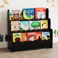 Black 3-Tier Scalloped Wooden Bookshelf G536716