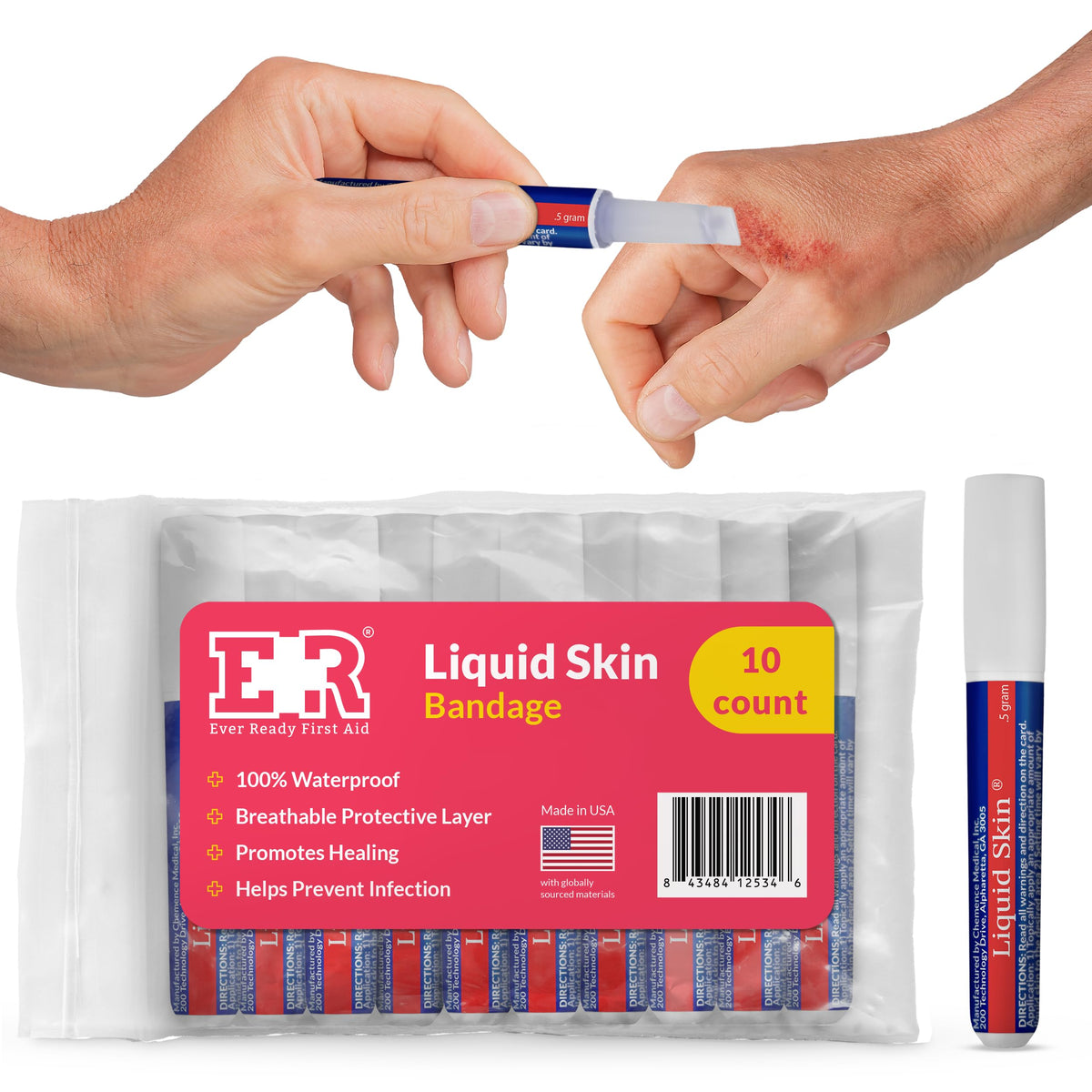 Waterproof Liquid Bandage 10 Count W542