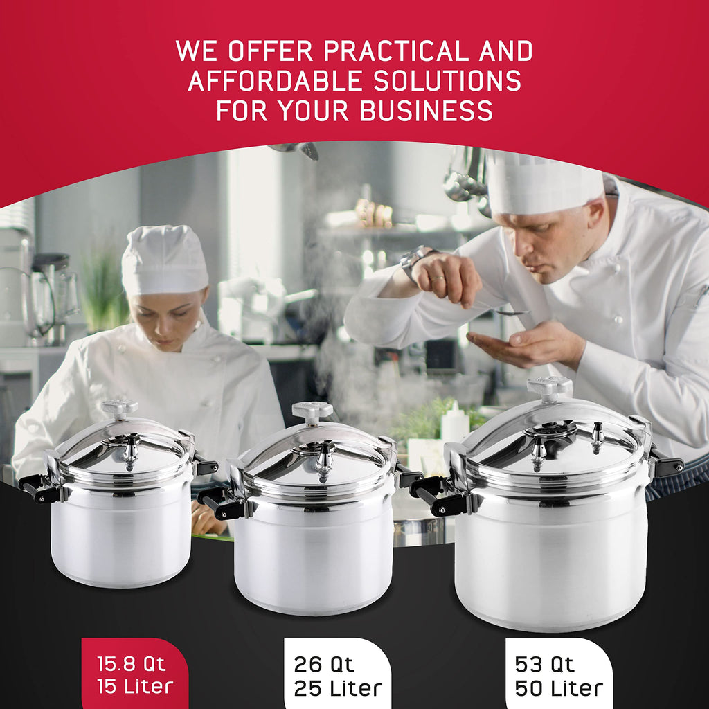 15.8-Quart Aluminum Pressure Cooker H845