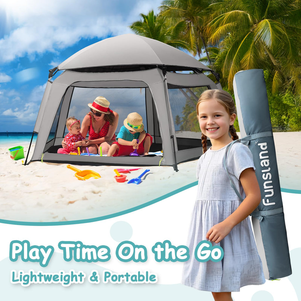 Pop-up Play Tent with Canopy Travel Bag T2396