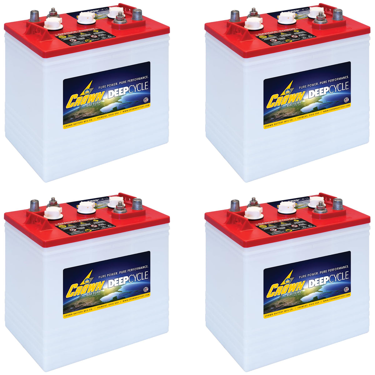 6V 235Ah Flooded Lead Acid Deep Cycle Battery Pack of 4 P234