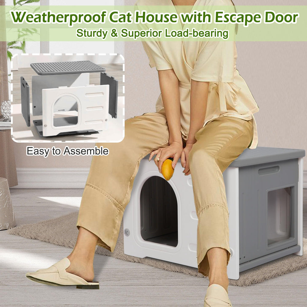Waterproof Plastic Cat House U32122