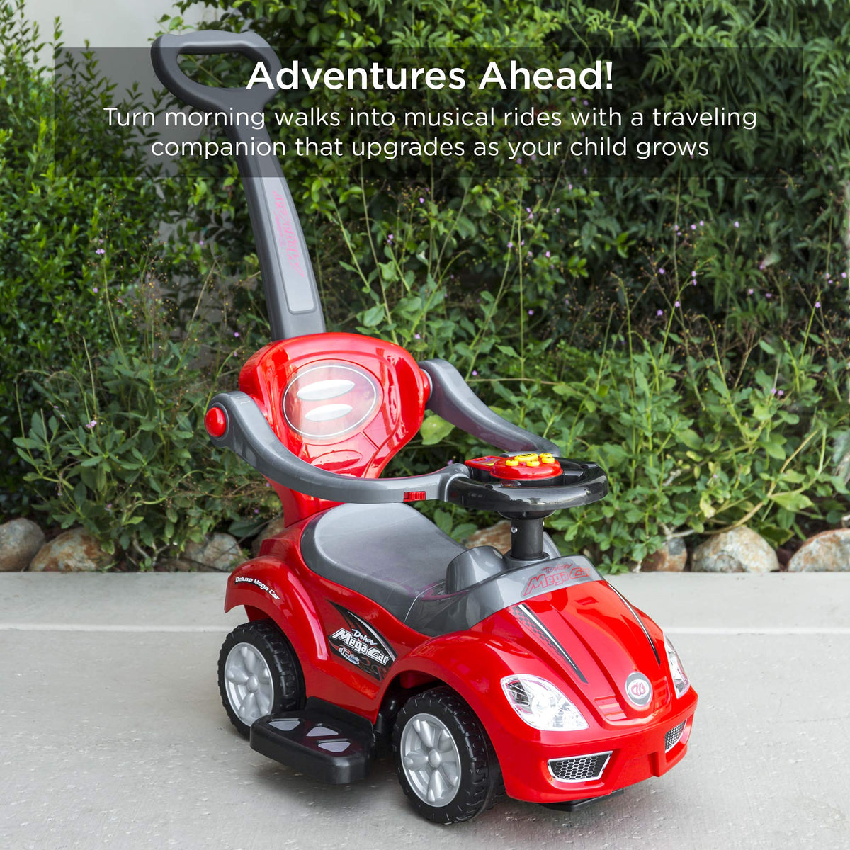 Kids 3-in-1 Push and Pedal Ride On Car B534