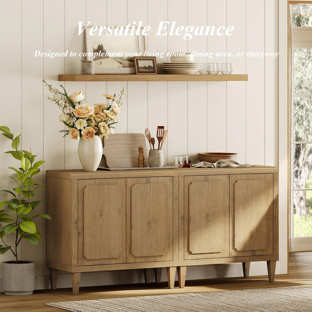 Wood TV Stand with Storage F6558